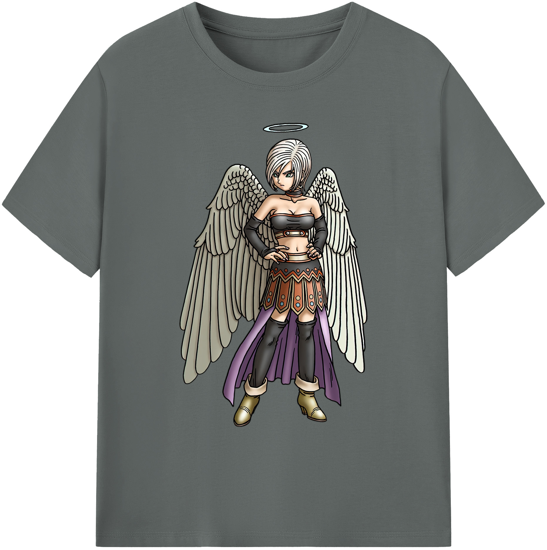 （画像用） ドラゴンクエスト Doragon Kuesuto Dragon Quest 綿100％ メンズ半袖Tシャツ｜肌触りやわらか＆通気性